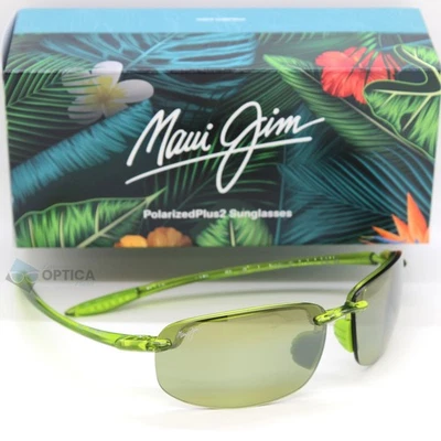 NUEVO Gafas de sol deportivas polarizadas Maui Jim Hookipa verde brillante/Maui HT407-15 Foto 1 de 4