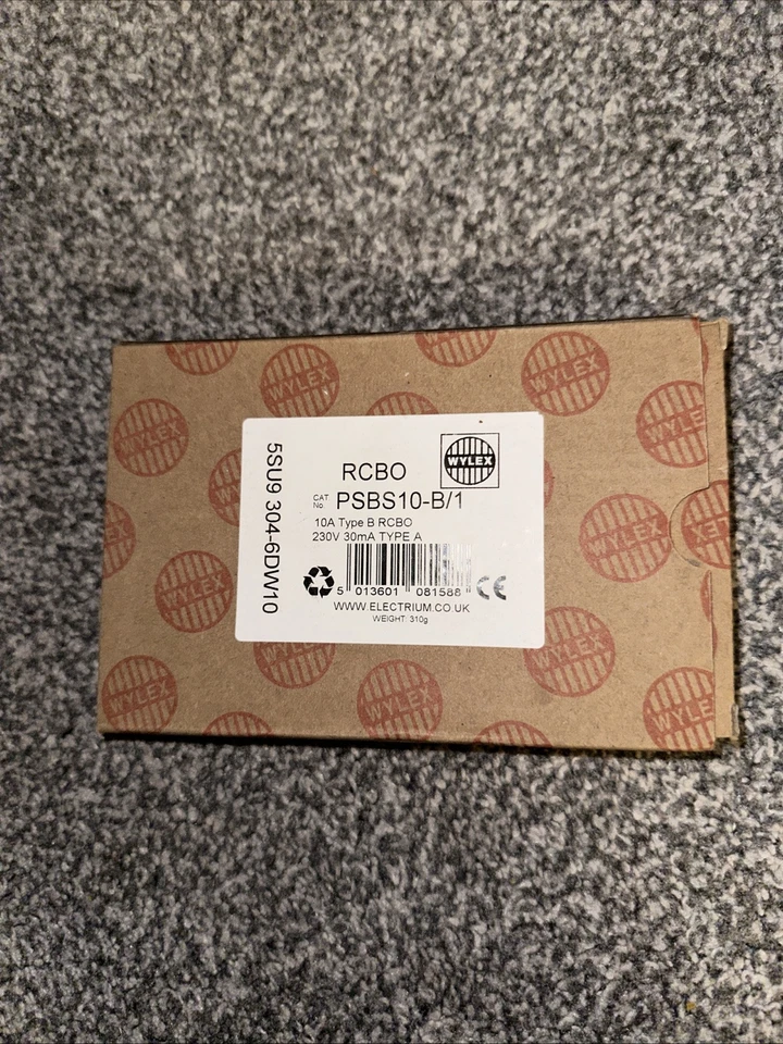 Wylex PSBS 10A 1P+N 1 Module B Curve 10kA 30mA Type A RCBO - Image 1 of 1