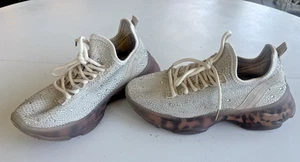 Very G Crystal Embellished Sneaker with Cheetah Print Sole 10 - Picture 1 of 10