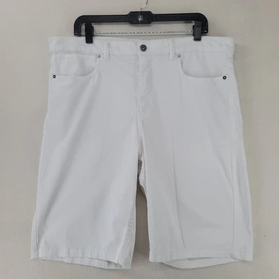 Paper Denim & Cloth Shorts Mens 36 White Casual Stretch Cotton Spandex 5 Pocket - Image 1 of 4