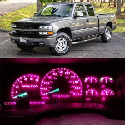 Grupo de bombillas LED + enchufes rosa púrpura para Chevy GMC 1999-2002 Silverado Foto 1 de 4