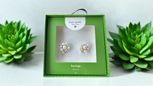 NIB Kate Spade New York x Target Pearl Cluster Stud Earrings White/Gold - Picture 1 of 8