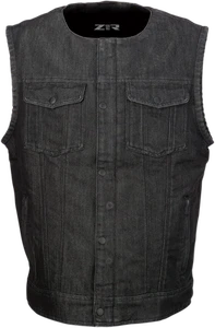 Z1R 2830-0511 Ganja Denim Vest - Black - 5XL - Picture 1 of 1