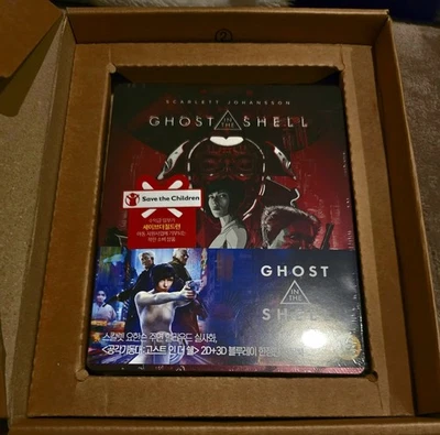 NEW SEALED Ghost in the Shell 2017 Blu-Ray Steelbook 2disc: 3D+2D MINT Fast Ship - image 1 of 3