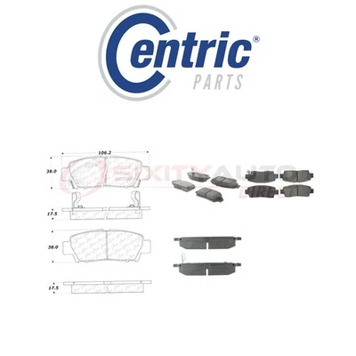 Centric Ceramic Disc Brake Pads w Shims for 1995-1999 Toyota Avalon 3.0L V6 ej - Imagem 1 de 4