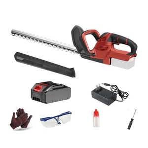21V Cordless Electric Hedge Trimmer 55cm Dual-Sided Pruning Saw Lightweight - Picture 1 of 17