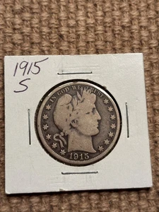 1915 S Barber Half Dollar  - Picture 1 of 2