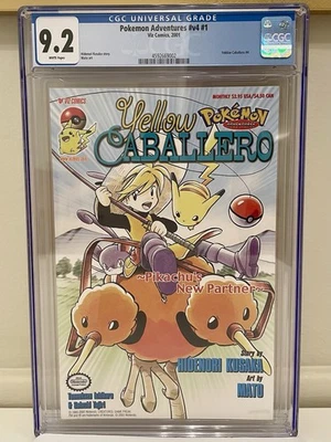 Pokémon Adventures Vol 4 #1 Yellow Caballero Pikachu’s New Partner CGC 9.2 - Image 1 of 2