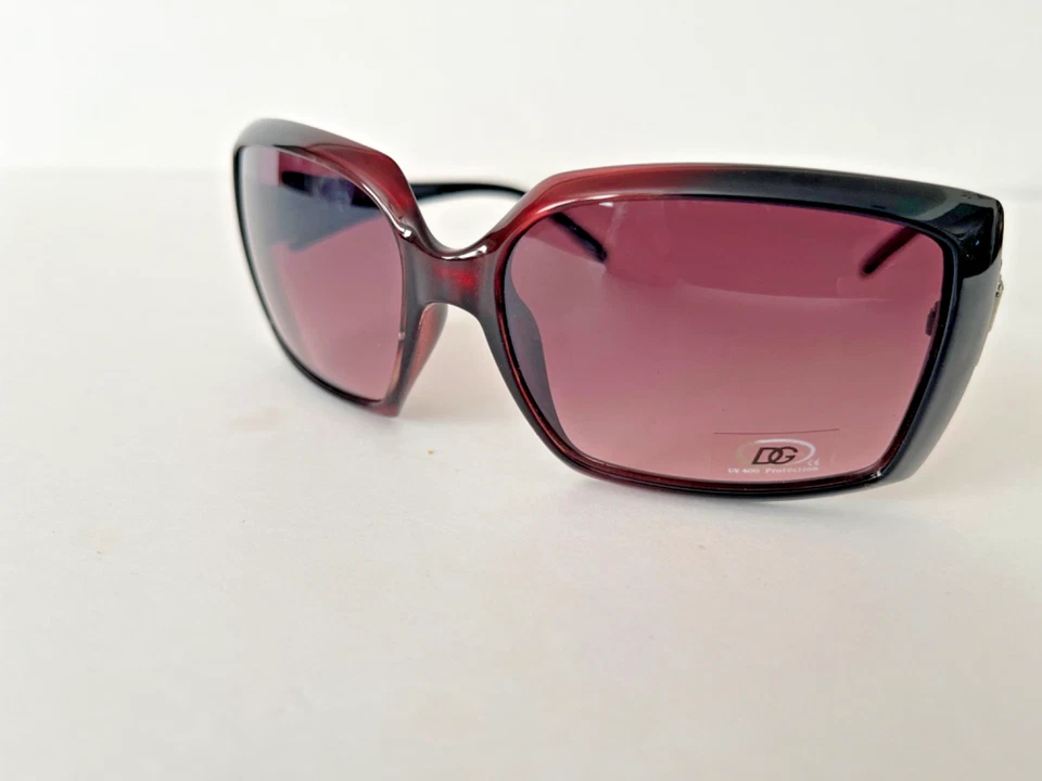 Gafas de sol DG de gran tamaño cuadradas envolventes marco negro/rosa negro/auricular calidad óptica Foto 1 de 4