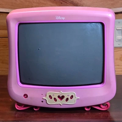 Disney Pink Princess TV Rare Model P1310NTV 13in Television No Remote - Image 1 of 4