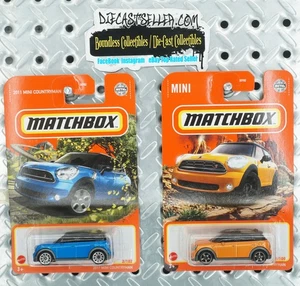 MATCHBOX LOT 2011 MINI COUNTRYMAN ORANGE 2021 MBX OFF-ROAD BLUE 2022 MBX HIGHWAY - Picture 1 of 1