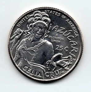 USA 2024, American Women Quarter Program Series, 1/4 dollar, Celia Cruz AZUCAR 1 - Picture 1 of 2