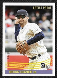 Brian Dozier 2018 Panini Donruss Artist Proof #249 /10 Retro SSP Twins Parallel
