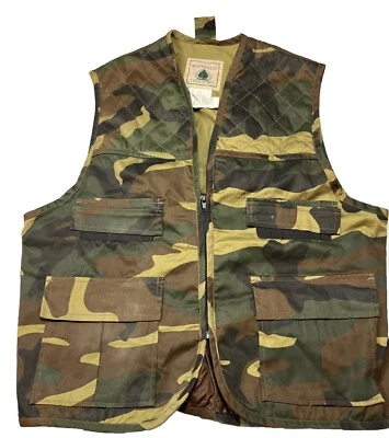 Northwest Territory Mens M Hunting Vest Green CAMO Game POUCH  Pockets Outdoors - Image 1 of 4