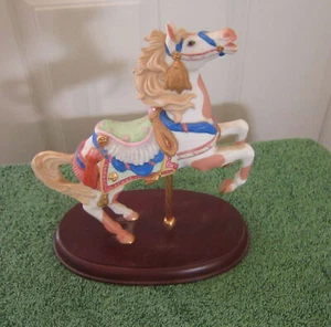 Lenox Vintage Porcellana Carosello Cavallo Western Pinto 1991 Statuina Accenti - Foto 1 di 4