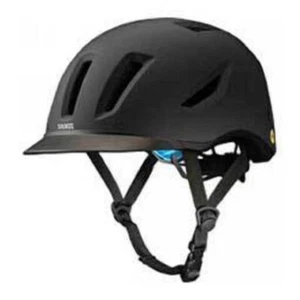 Neu! Schwarz Duratec TERRAIN TROXEL REITERHELM mit Lüftungsschlitzen Größe S M L - Bild 1 von 4