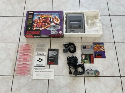 CONSOLE SUPER NINTENDO PACK STREET FIGHTER 2 TURBO AVEC BOITE D'ORIGINE - Photo 1/4