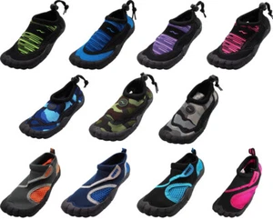 Norty Childrens Boys Girls Skeletoe Five Toe Kids Pool Aqua Sock Water Shoes - Picture 1 of 78