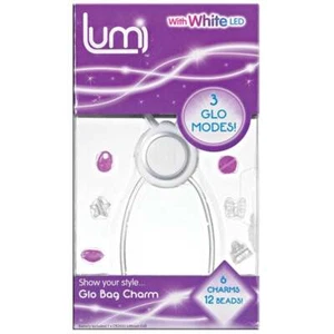 Lumi Glo Bag Charm with White LED Lights and 3 Glow Modes - Picture 1 of 2