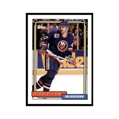 Rich Pilon 1992 Topps #492 Hockey Cards Hockey Card NM - Image 1 of 3