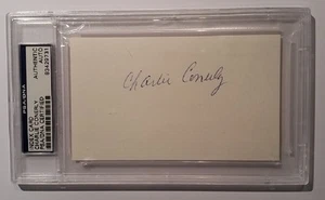 Charlie Conerly HOF signed index card PSA/DNA New York Giants - Picture 1 of 1