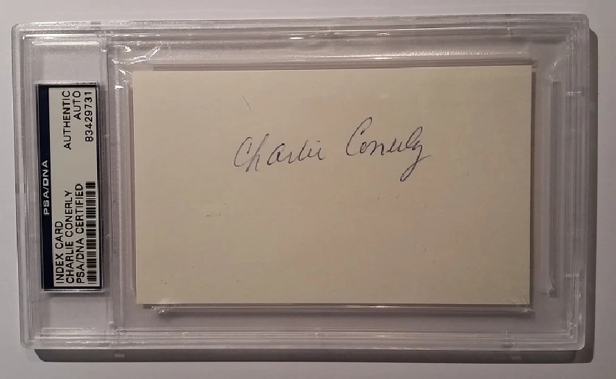 Charlie Conerly HOF signed index card PSA/DNA New York Giants - Image 1 of 1