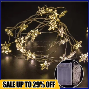 Star Fairy String Lights 2-5M Battery Operated Christmas Decor Xmas Party Light - Picture 1 of 20