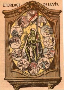 DESSIN SATIRIQUE HUMORISTIQUE 1930 HORLOGE DE LA VIE - Imagen 1 de 1