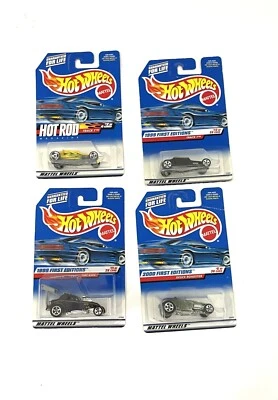 Lote de 4 Hot Wheels 1999 e 2000 primeiras edições Hot Rod novo na caixa - Imagem 1 de 2