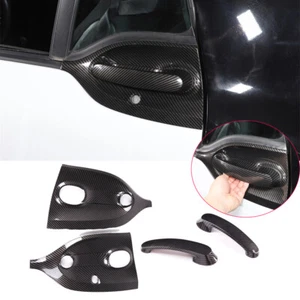 6×Carbon Fiber Side Door Handle &Bowl Trim Fit For Mercedes Benz Smart 2016-2021 - Bild 1 von 12