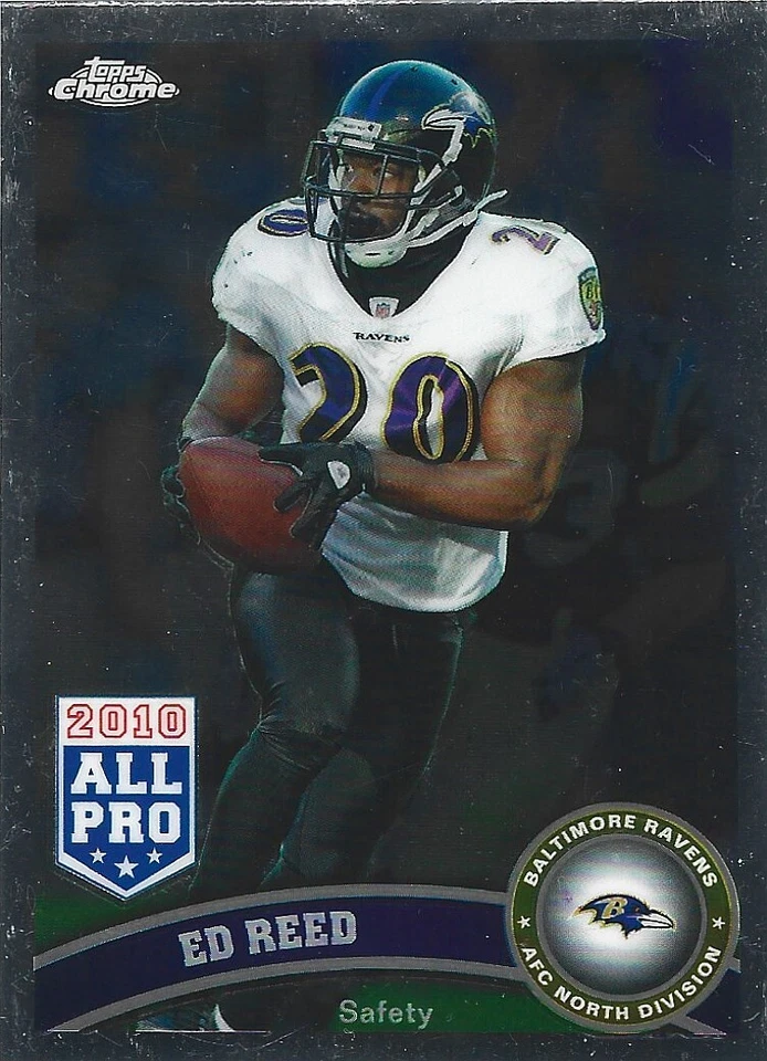 2011 Topps Chrome #158 Ed Reed card, Baltimore Ravens HOF - Image 1 of 1
