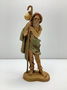 Vintage Fontanini Depose Italy 105 Farmer Shepherd Figure 5" Statue Spider Mark - Picture 1 of 6