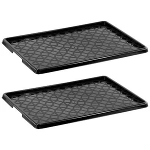 Plastic Shoe Tray Home Muddy Boots Dirty Wellies Indoor Outdoor Plants Pets 2Pc - Picture 1 of 6