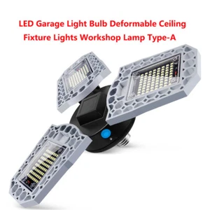 LED Garage Light Bulb Deformable Ceiling Fixture Lights Workshop Lamp Type - A - Picture 1 of 12
