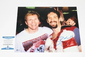 DETROIT RED WINGS BRENDAN SHANAHAN SIGNED 11x14 PHOTO KONSTANTINOV BECKETT COA - Picture 1 of 2