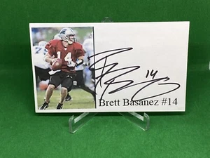 Brett Basanez signed custom 3x5 Index Card auto autograph Carolina Panthers - Picture 1 of 2
