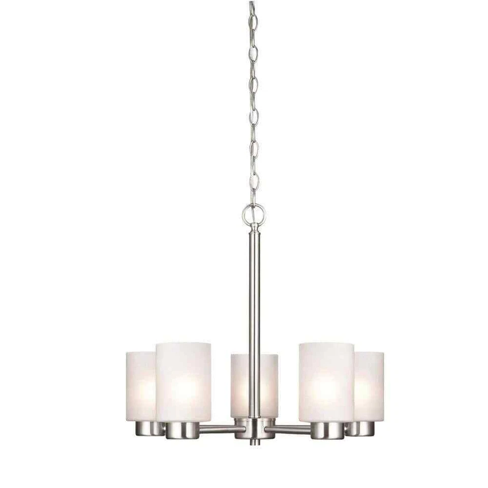 Westinghouse 6227400 Sylvestre Five-light Interior Chandelier Brushed Nickel