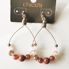 New Chicos Beads Teardrop Drop Earrings Gift Fashion Women Party Holiday Jewelry