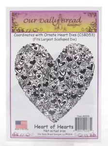 Heart of Hearts Cling Stamp Our Daily Bread NEW love doodle art note card tag - Picture 1 of 2
