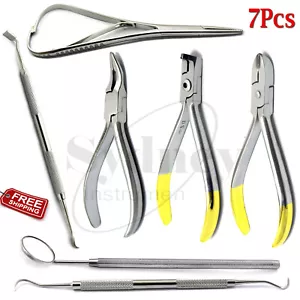 Archwire Cutter Utility Pliers Bracket Braces Dental Picker Pusher Instruments - Picture 1 of 8