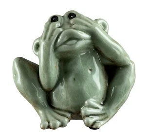 Statuette Frosch Keramik 10cm Deko Zen - 8972 - Picture 1 of 7