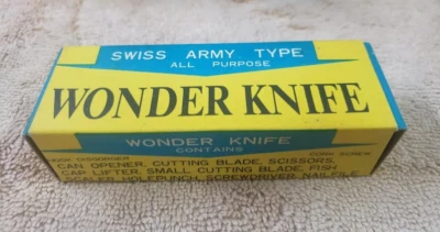 VINTAGE 1960s JAPAN SWISS ARMY RED MULTI TOOL KNIFE ~ NEW IN BOX - Image 1 of 4