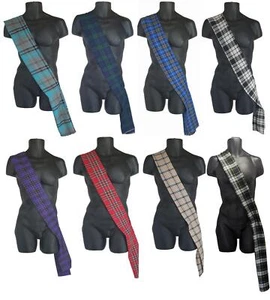 4ft Length Traditonal Scottish Tartan Sash Burns Night Hogmanay Fancy Dress - Picture 1 of 9