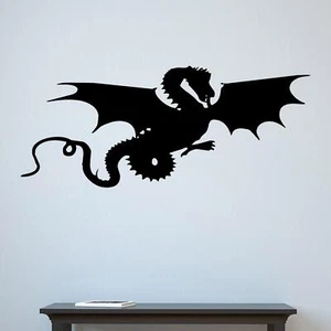 Calcomanía pegatina de pared Flying Dragon siluette transferencia dormitorio infantil vinilo mate Reino Unido - Imagen 1 de 36