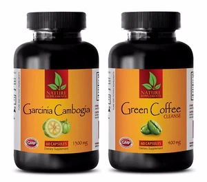 Weight loss Energy -GARCINIA CAMBOGIA – GREEN COFFEE CLEANSE COMBO -green coffee - Picture 1 of 12