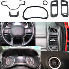 For Ram 1500 ABS Carbon Interior Accessories Dashboard Kit Cover Trim 2019-2021