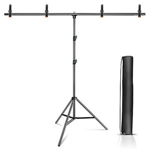 T Shape Backdrop Stand Portable 5ft Wide 6.5ft Tall, Green Single 5x6.5ft