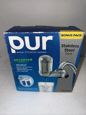 PUR  Faucet Water Filtration  Advanced MineralClear FM4000B Stainless Steel - Image 1 of 4