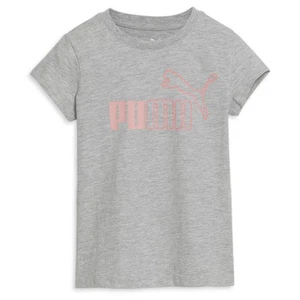 PUMA Power Pack Graphic Crew Neck Short Sleeve T-Shirt Youth Boys Grey Casual To - Picture 1 of 2