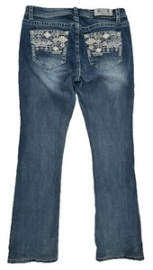 GRACE in LA Womens 30x30 Fits (31x30) Easy Fit Bootcut Embellished Jeans - Picture 1 of 19